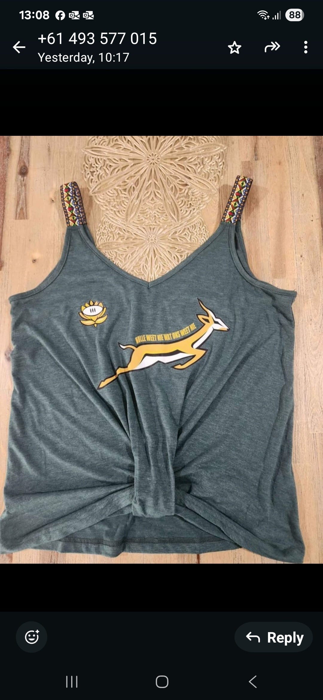 Springbok Ladies Shirts Amma Bokkie