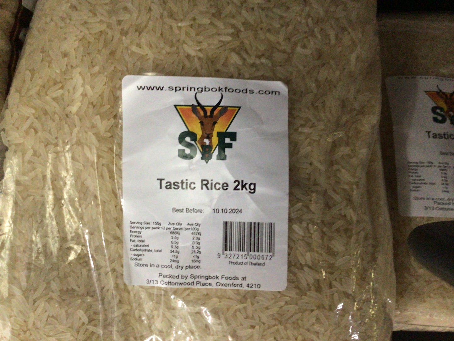 Springbok Tastic Rice 2kg