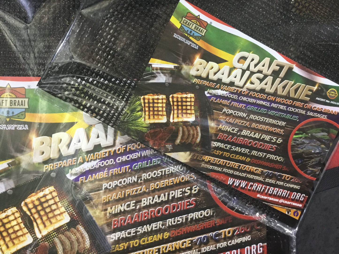 Braai Sakkie MEDIUM 450mm x 200mm