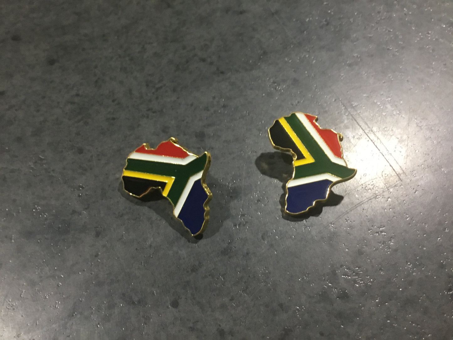 SA flag Africa continent metal pin badge