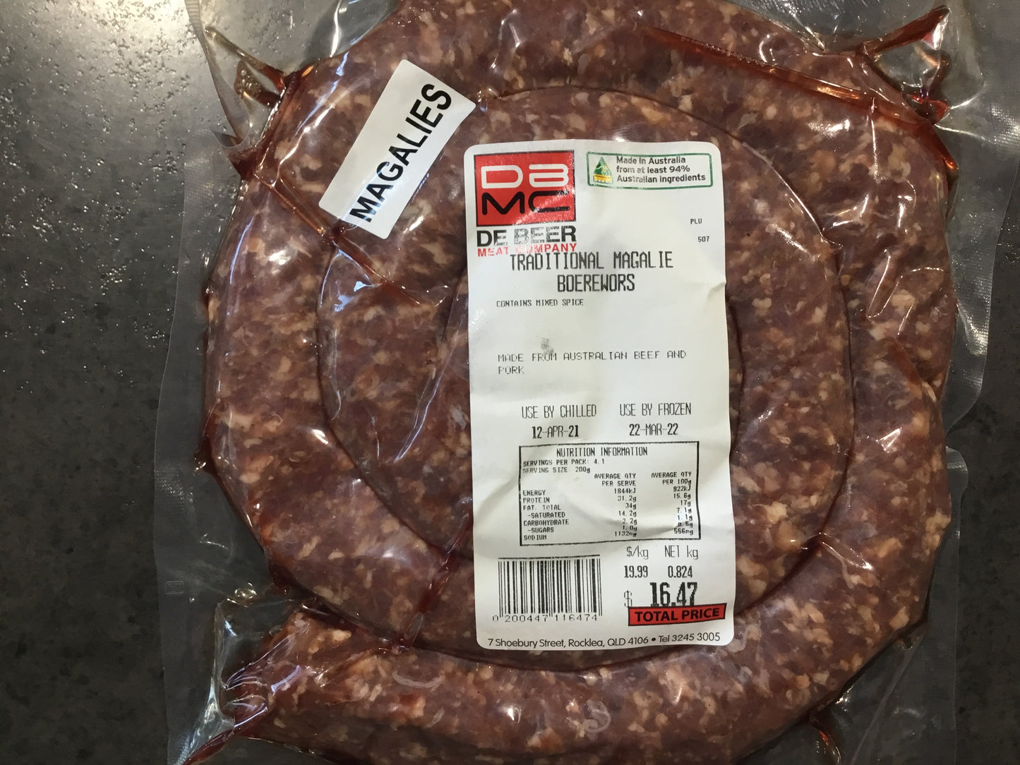 1kg of Boerewors - Magalies Original