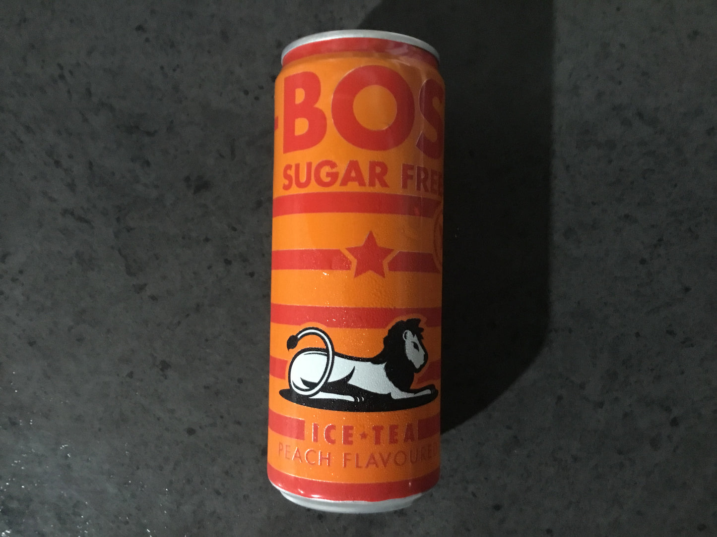 Bos Ice Tea Peach Sugar Free 330ml Can