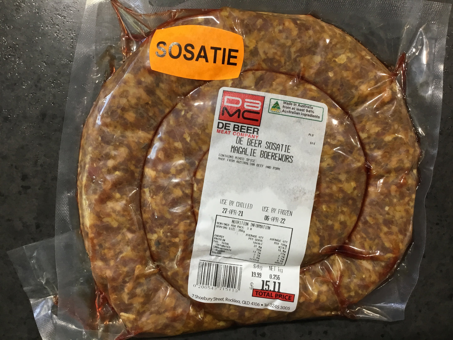 1kg of Boerewors - Magalies Sasatie