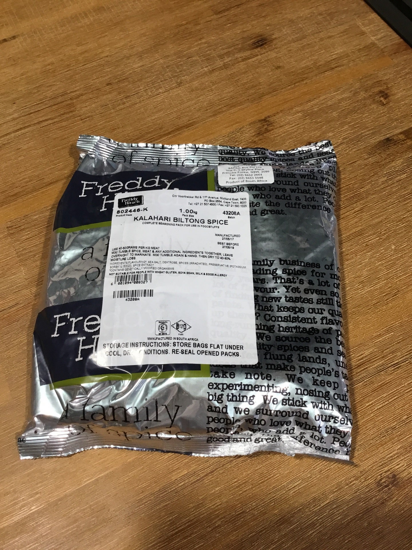 Freddy Hirsch Kalahari 1Kg - SEASONING SPICE