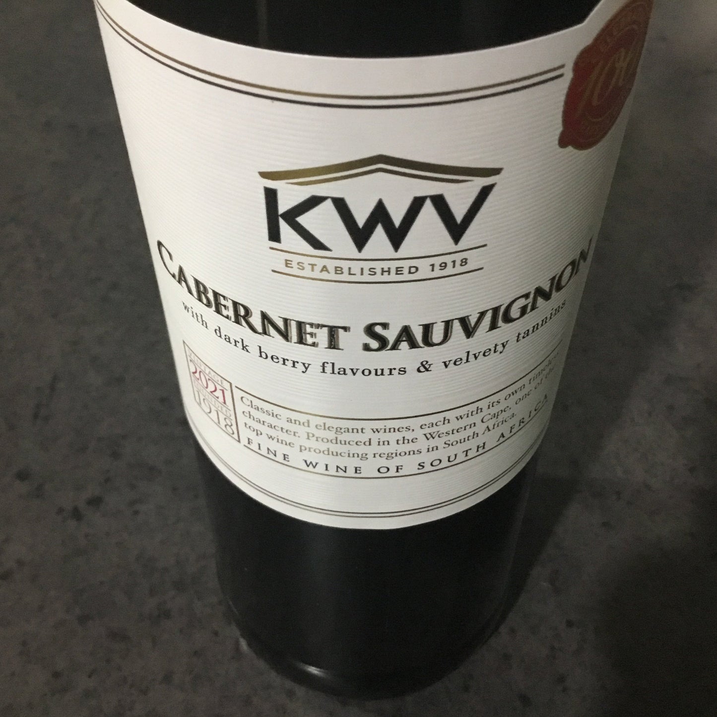 KWV Cabernet Sauvignon 750ml