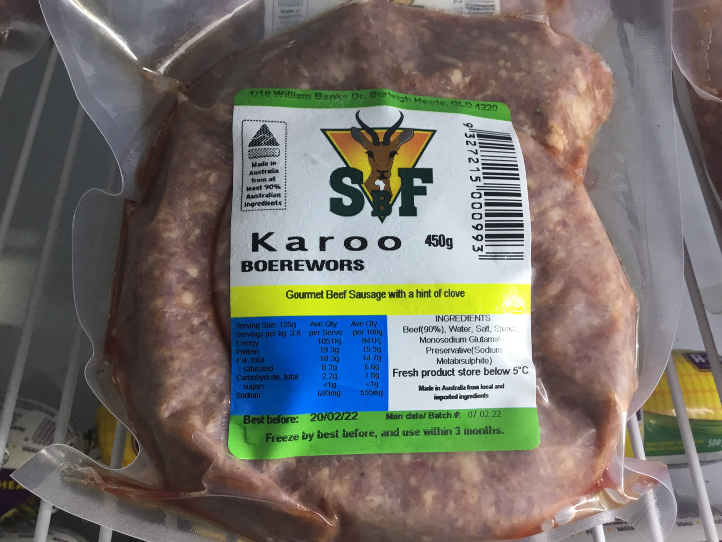 Boerewors Karoo 450g