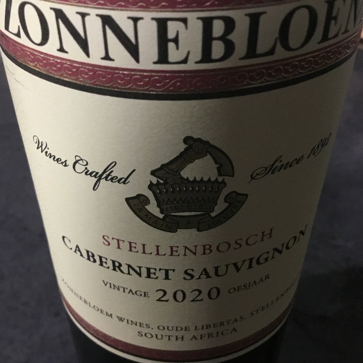Zonnebloem Cabernet Sauvignon 750ml