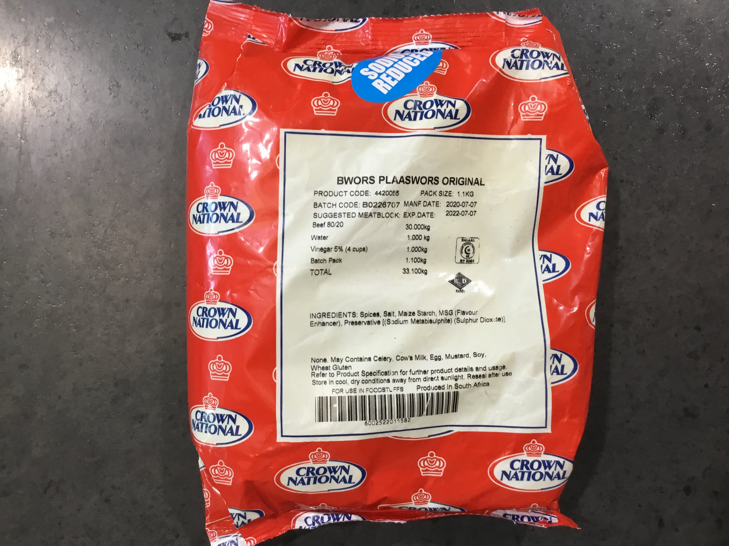 Crown Original Plaaswors Boerewors Spice - 1.1kg