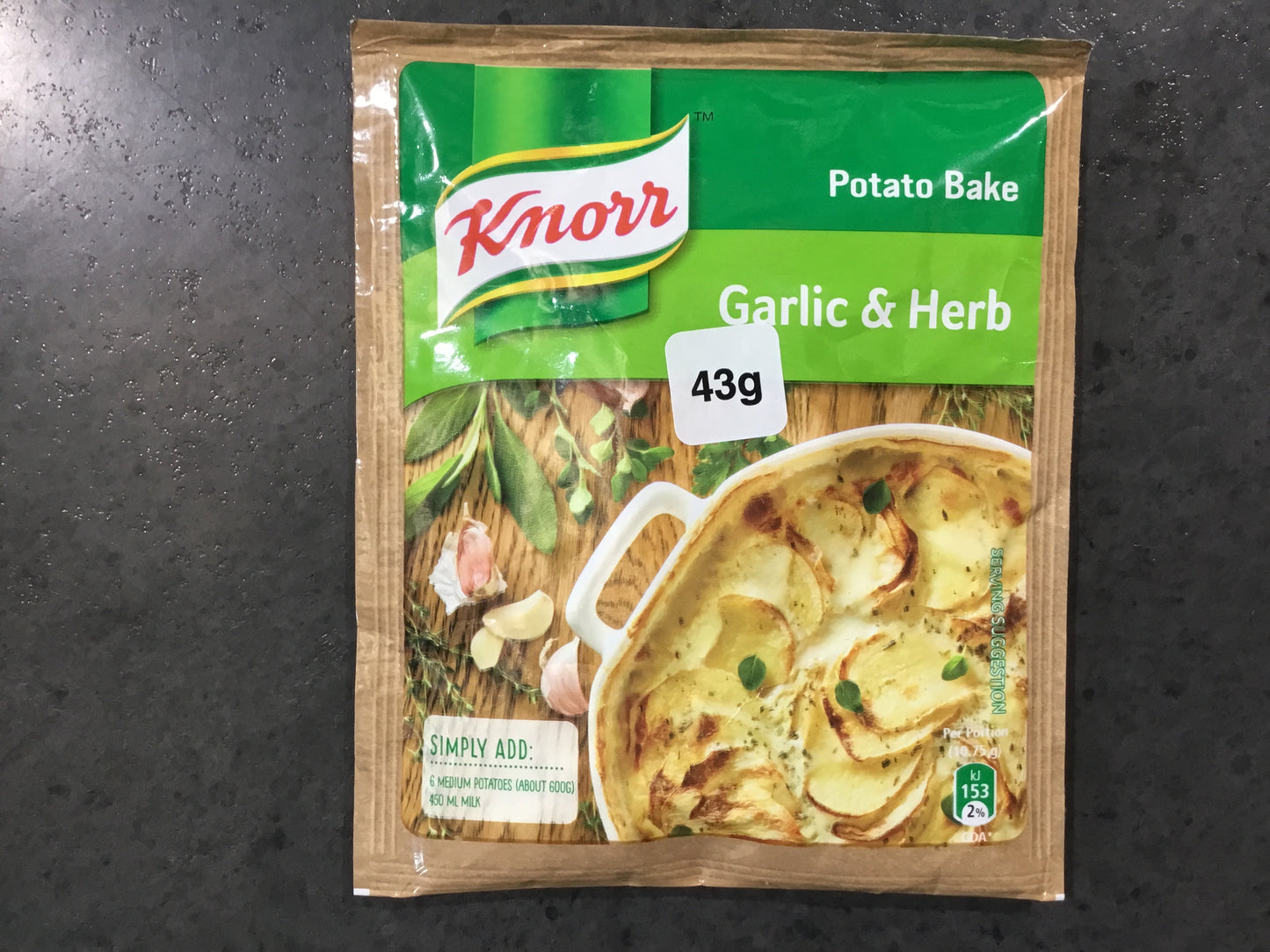 Knorr Garlic and Herb Potato Bake 43g