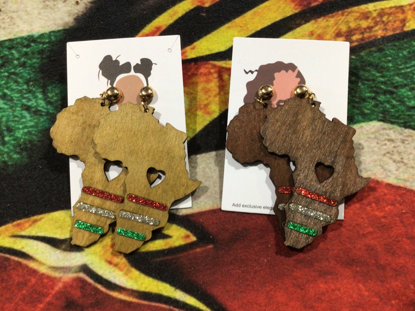 Wooden Africa Earrings
