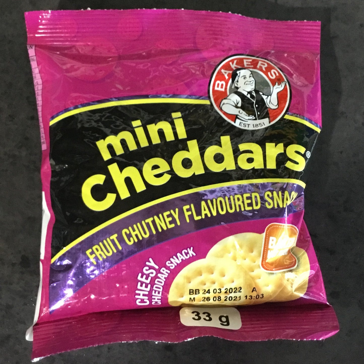 Bakers Cheddars Fruit Chutney Single 33g