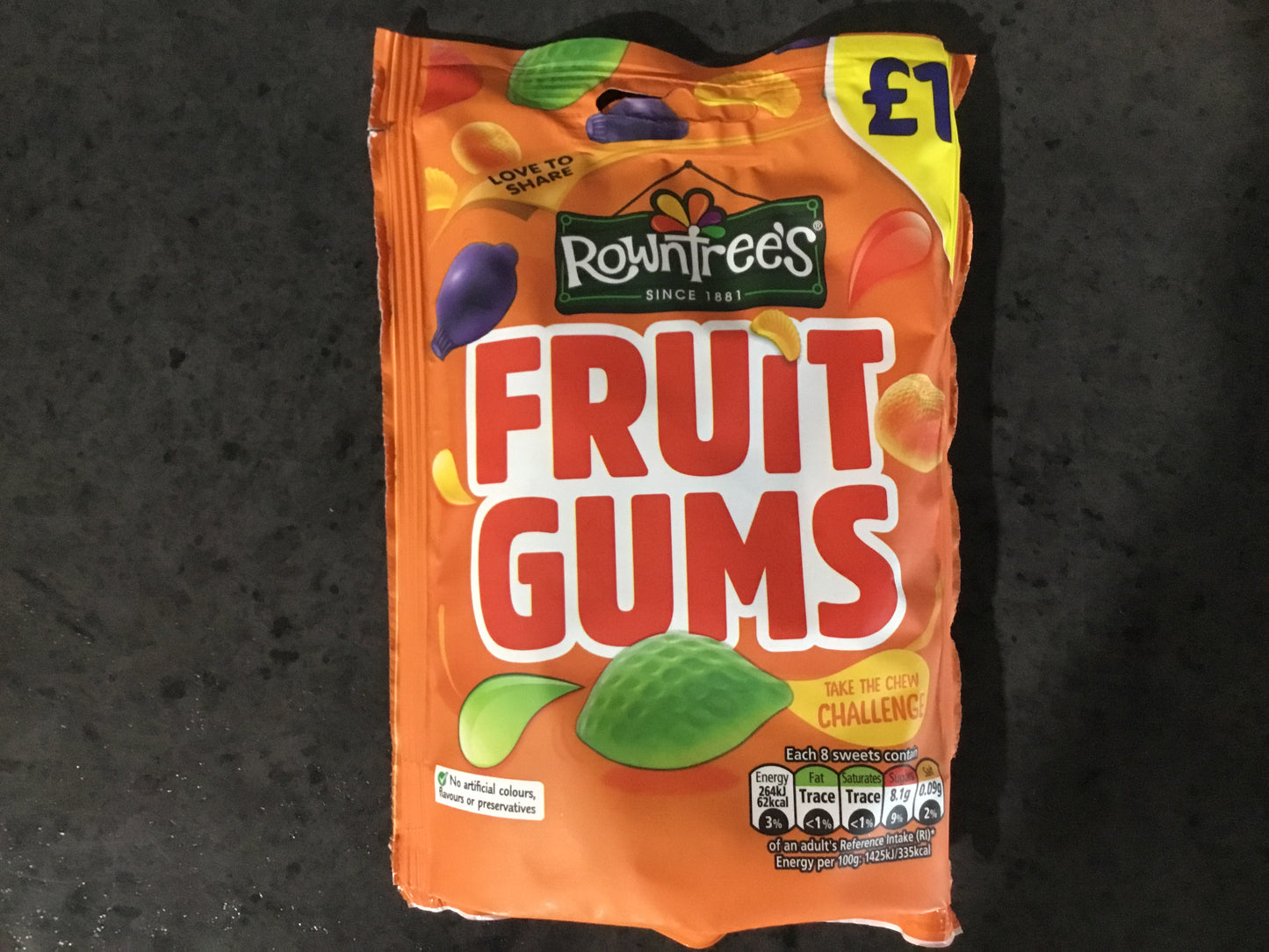 Rowntrees Fruit Gums bag Small 120g