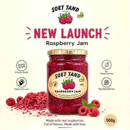 SoetTand Jam Raspberry 500g