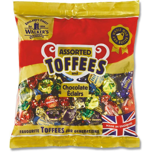 Walkers Toffee Royals and Choc Eclairs 150g bag