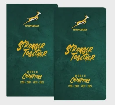 Springbok A5 World Champions Eco Journal 2 Packs