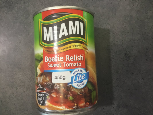 Miami Boerie Relish Lite 450g can