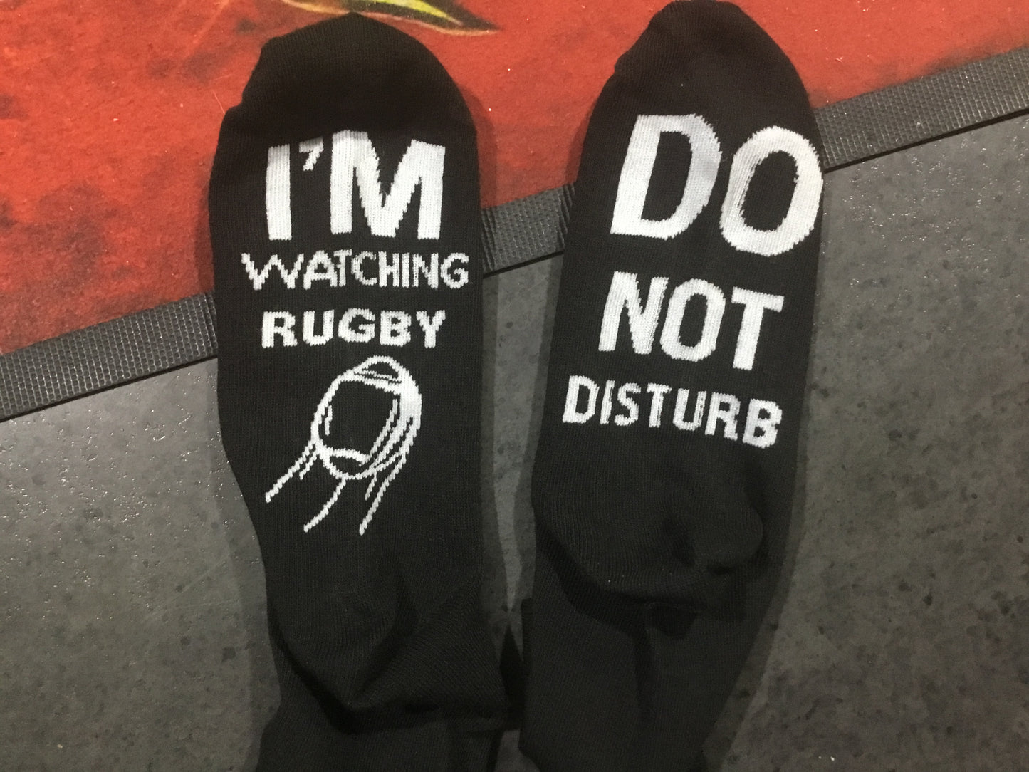 Black Men’s Socks Rugby Lover
