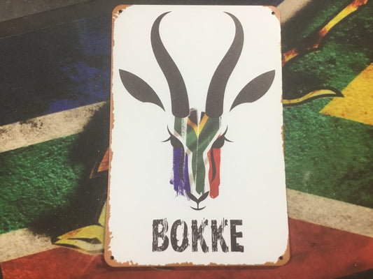 Metal Bokke sign plate