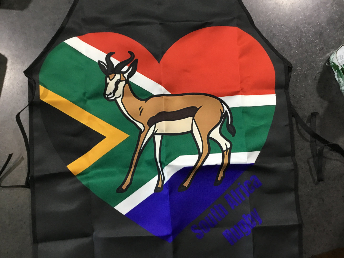 Black Apron with Springbok