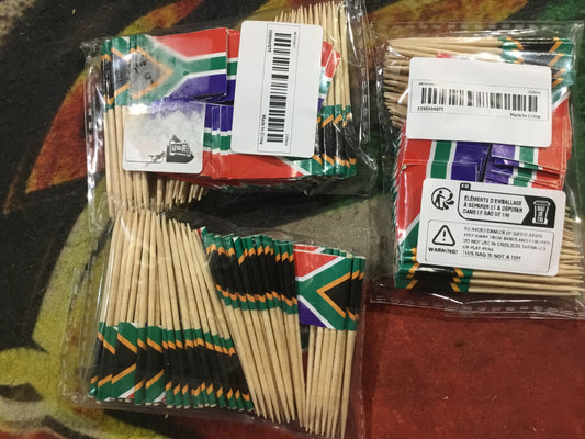 SA Flag Toothpicks 100 Pack