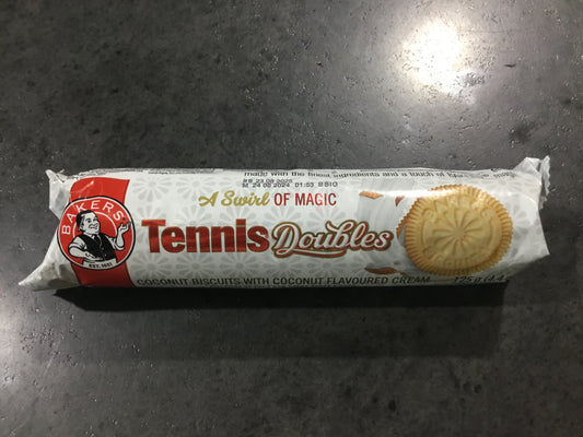 Bakers Tennis Doubles - Coconut Biscuits w/ cream 125 g