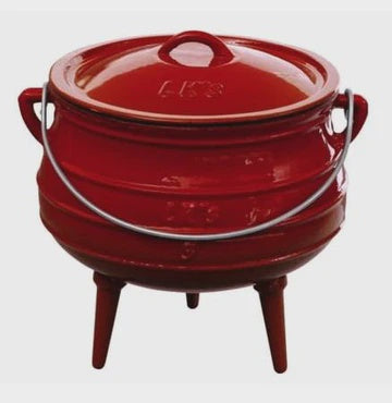 LK Red Enamel Potjie No3