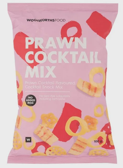 Woolworths Chips Prawn Mix 100g bag