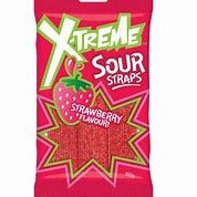 X-treme Sour Strawberry Straps 160g