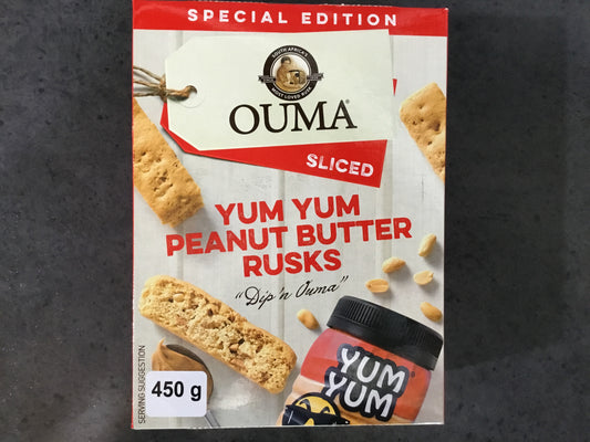 Ouma Rusks Yum Yum Peanut Butter 450g
