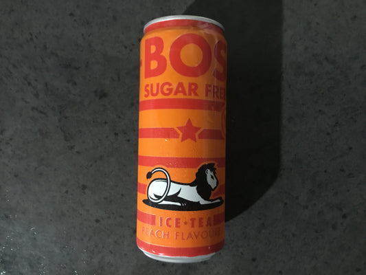 Bos Ice Tea Peach Sugar Free 330ml Can