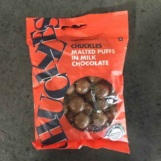 Woolworths Chuckles Malted Puffs Red 125g
