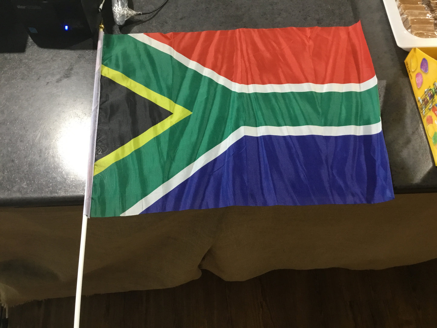 South African Flag 60x42 with Stick