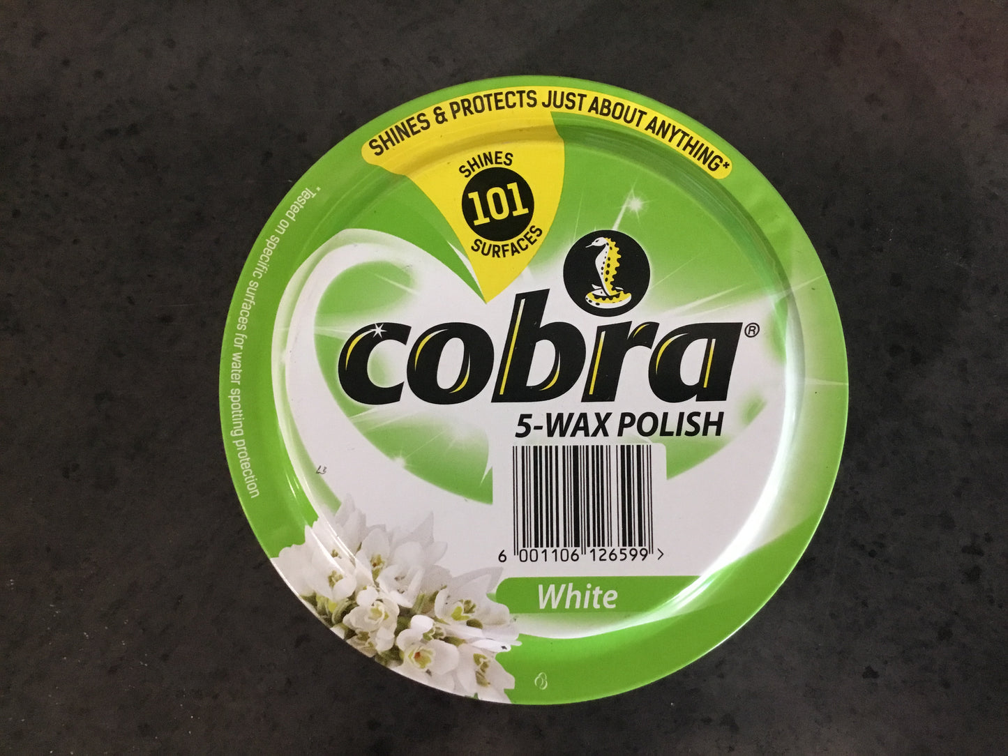 Cobra Wax Polish White Tin 350ml