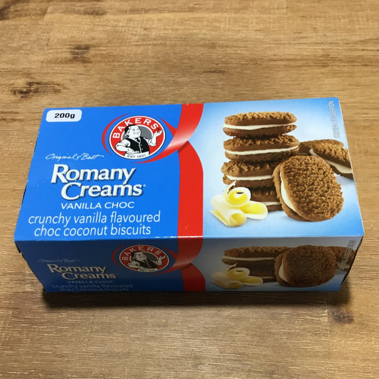 Bakers Romany Creams White Choc Vanilla 200g