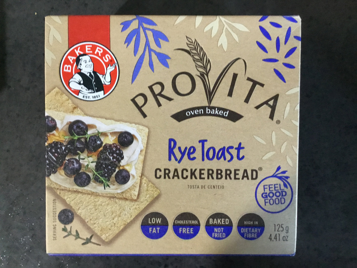 Provita Rye Toast Crackerbread 125g