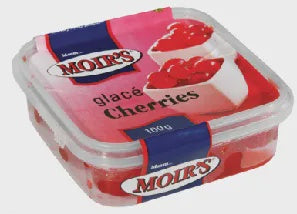 Moirs Glace Cherries Red 100g Pack