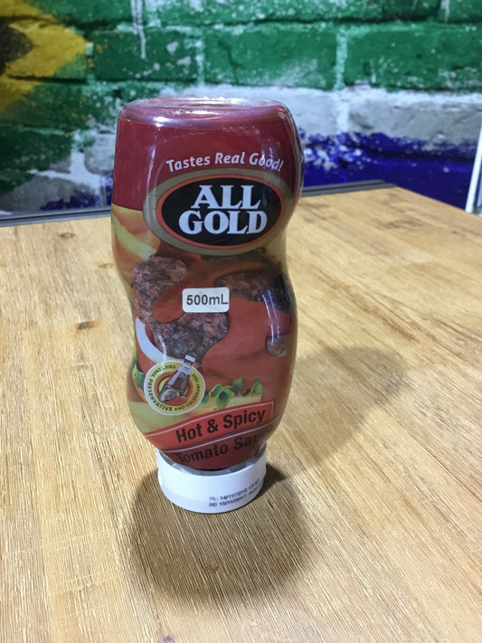 All Gold Tomato Sauce Hot & Spicy Squeeze 500ml