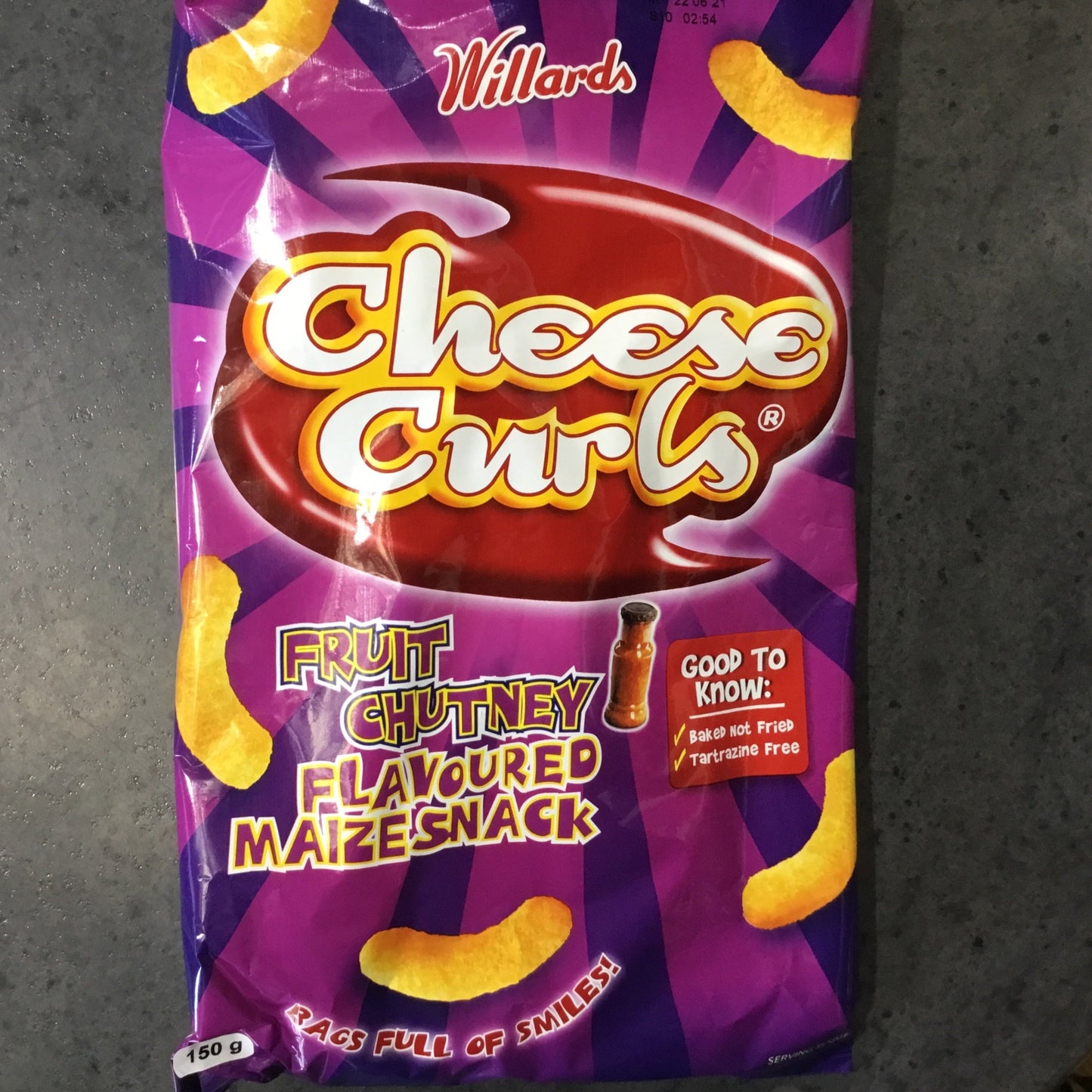 Willards Cheese Curls - Fruit Chutney 150g