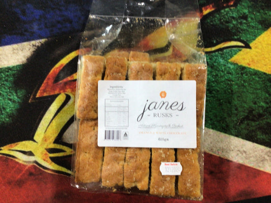 Janes Rusk orange white chocolate