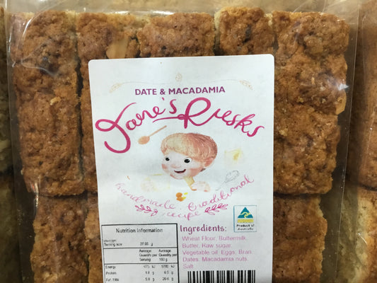Rusks Janes Date and Macadamia