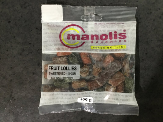 Manolis Munchies Dried Fruit Lollies 100g