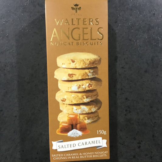 Walters Angel Nougat Biscuit Salted Caramel 150g