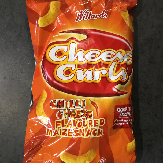 Willards Cheese Curls - Chilli Cheese 150g