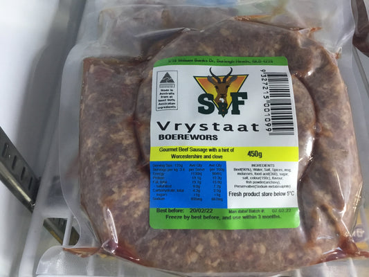 Boerewors Vrystaat 450g
