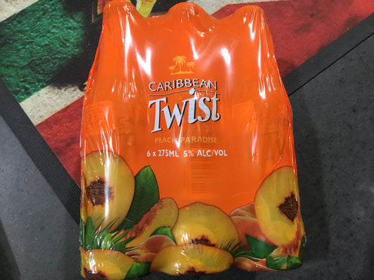 Caribbean Twist Peach Paradise 275ml 6 Pack