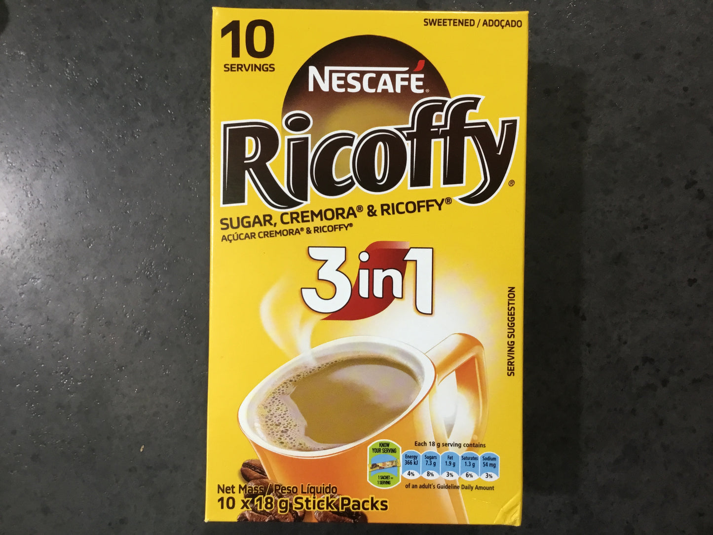 Nescafe Ricoffy 3in1 Sachets 10 x 18g