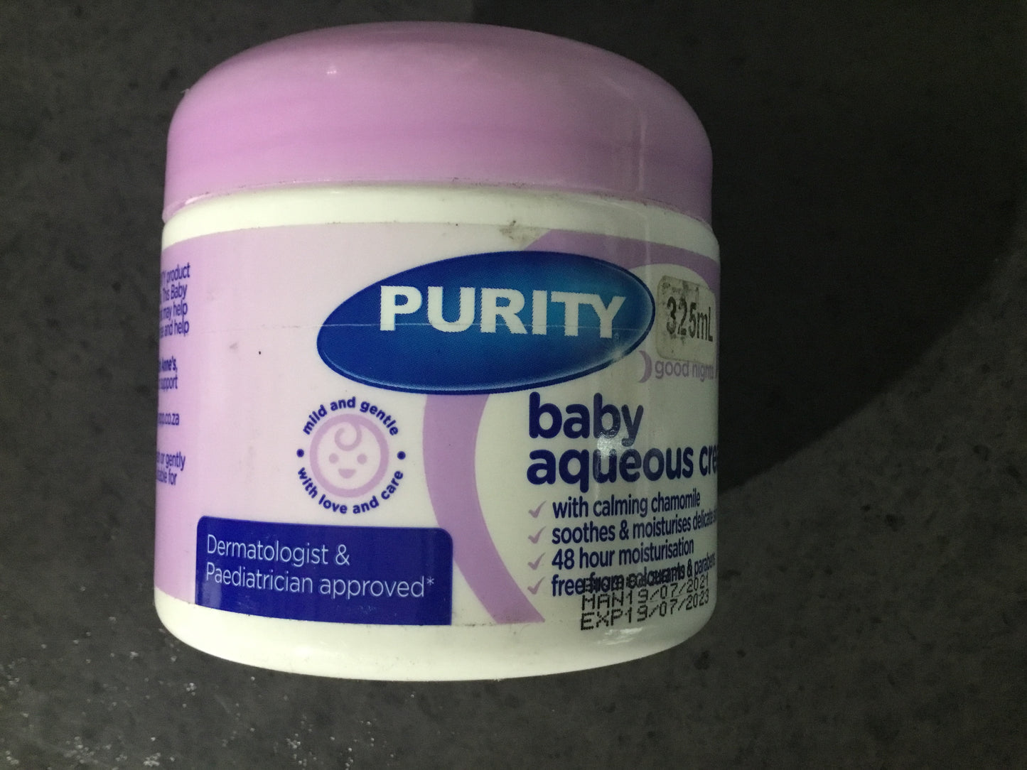 Elizabeth Anne Purity Baby Aqueous Cream 325ml