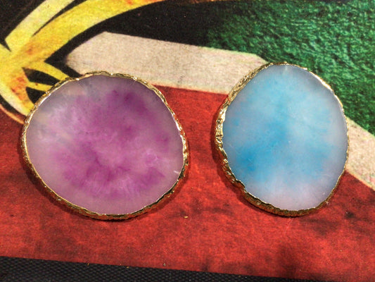 Gemstone plate dish jewellery holder