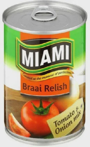 Miami Tomato & Onion Braai Relish 410g can